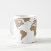 世界地図 - 次の冒険を計画中 - カスタムデザイン コーヒーマグカップ (正面左)