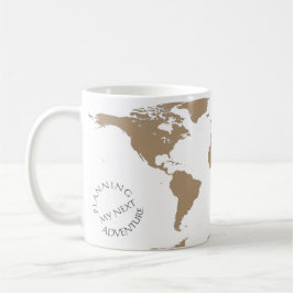 世界地図 - 次の冒険を計画中 - カスタムデザイン コーヒーマグカップ
