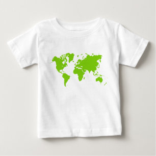 世界地図 – 火星の緑 ベビーTシャツ