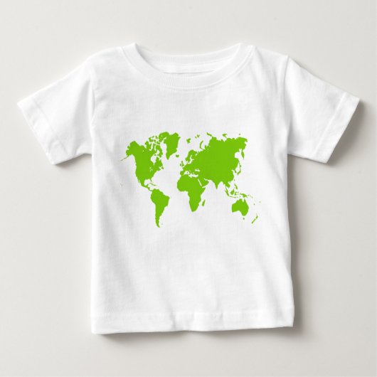 世界地図 – 火星の緑 ベビーTシャツ (正面)