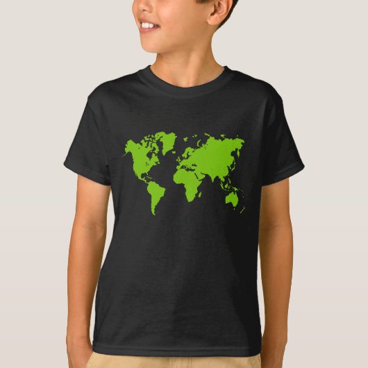世界地図 – 火星の緑 Tシャツ (正面)