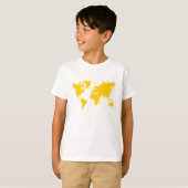 世界地図 – 琥珀 Tシャツ (正面フル)