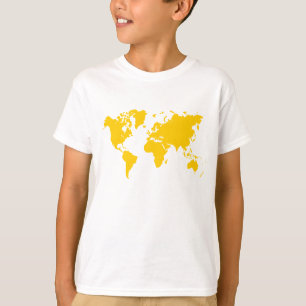 世界地図 – 琥珀 Tシャツ