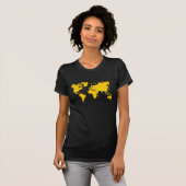 世界地図 – 琥珀 Tシャツ (正面フル)
