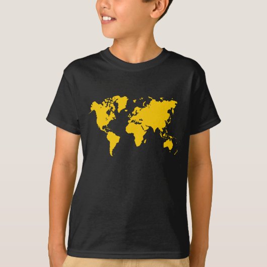 世界地図 – 琥珀 Tシャツ (正面)