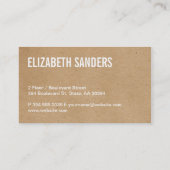 世界地図（白） | ナチュラル 名刺 (裏面)