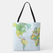 世界地図 – 私はどこにでもいない… トートバッグ (裏面)