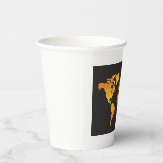 世界地図 紙コップ (右)