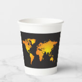 世界地図 紙コップ (正面)