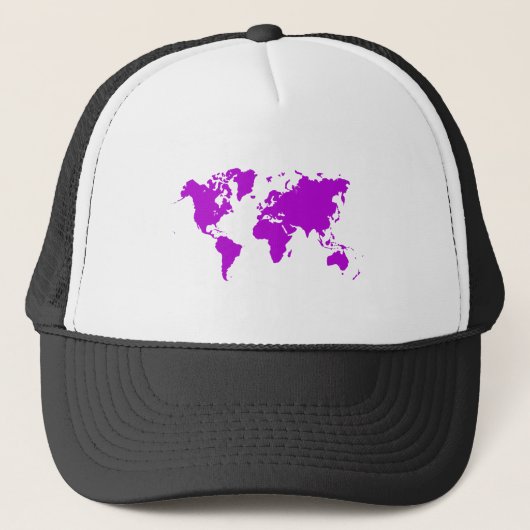 世界地図 – 紫 キャップ (正面)
