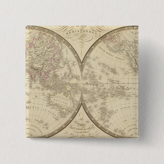 世界地図 缶バッジ (正面)