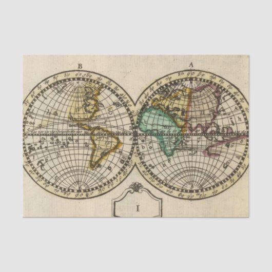 世界地図 薄葉紙 (正面)