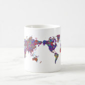 世界地図、行為の絵画 コーヒーマグカップ (中央)
