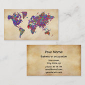 世界地図、行為の絵画 名刺 (正面/裏面)