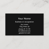 世界地図、行為の絵画 名刺 (裏面)