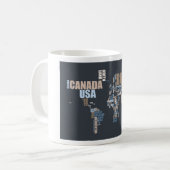 世界地図(言葉) コーヒーマグカップ (正面左)