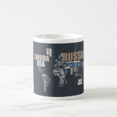 世界地図(言葉) コーヒーマグカップ (中央)