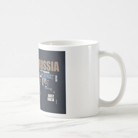 世界地図(言葉) コーヒーマグカップ (右)
