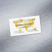 世界地図(金ゴールド) マグネット名刺 (インサイチュ)