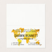 世界地図(金ゴールド) 名刺 (外部フラット)