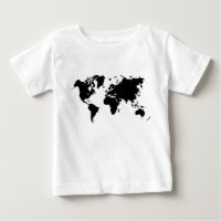 世界地図-黒