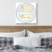 世界地図， 1世紀 キャンバスプリント (インサイチュ (寝室))