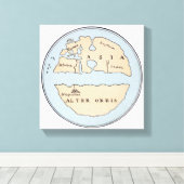 世界地図， 1世紀 キャンバスプリント (インサイチュ (ウッドフロア))