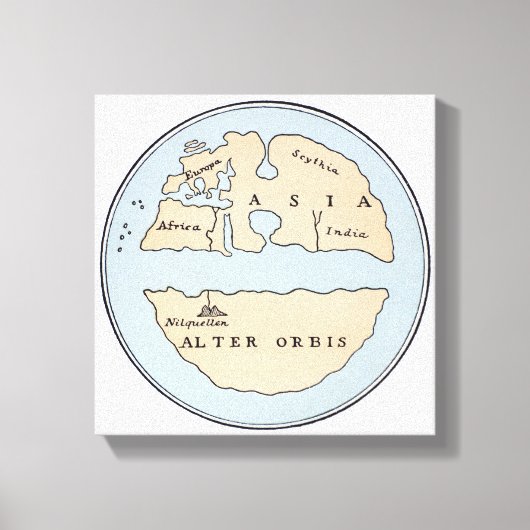 世界地図， 1世紀 キャンバスプリント (正面)