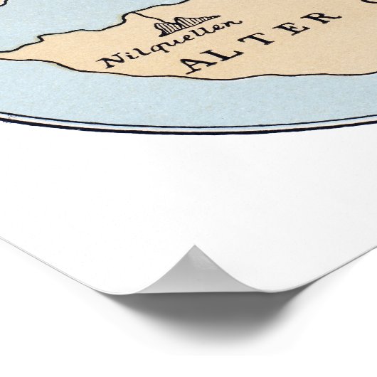 世界地図， 1世紀 ポスター (角)