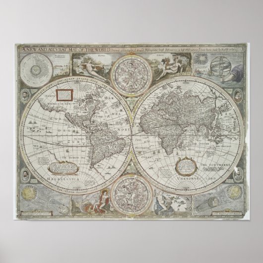 世界地図 | 1676 ポスター (正面)