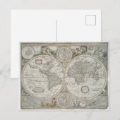 世界地図 | 1676 ポストカード (正面/裏面)