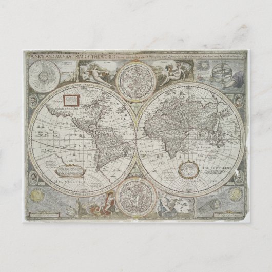 世界地図 | 1676 ポストカード (正面)