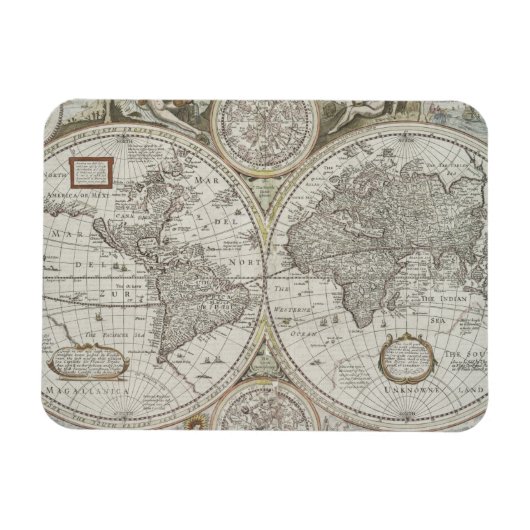 世界地図 | 1676 マグネット (横)