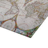 世界地図、17世紀 カッティングボード (角)