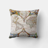 世界地図、17世紀 クッション (裏面)