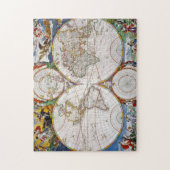 世界地図、17世紀 ジグソーパズル (縦)