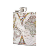 世界地図、17世紀 フラスク (左)