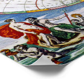 世界地図， 17世紀 ポスター (角)