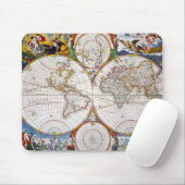 世界地図、17世紀 マウスパッド (マウス)