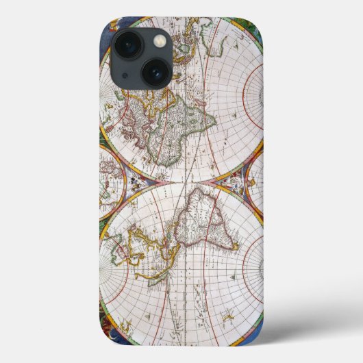 世界地図、17世紀 Case-Mate iPhoneケース (裏面)