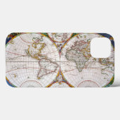 世界地図、17世紀 Case-Mate iPhoneケース (裏面 (横))