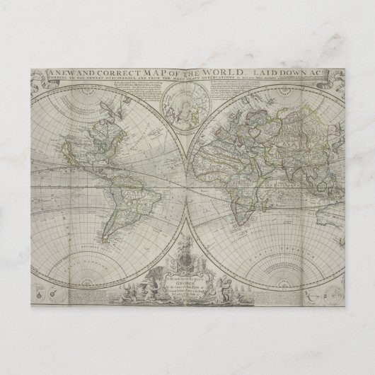 世界地図 | 1736 ポストカード (正面)