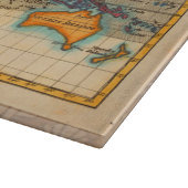 世界地図 1780 Bonne アンティーク プラニスフィア カッティングボード (角)