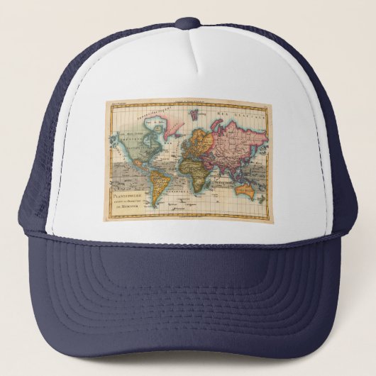世界地図 1780 Bonne アンティーク プラニスフィア キャップ (正面)