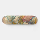 世界地図 1780 Bonne アンティーク プラニスフィア スケートボード (横)