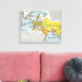世界地図， c1300. キャンバスプリント (インサイチュ (リビング))