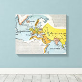 世界地図， c1300. キャンバスプリント (インサイチュ (ウッドフロア))