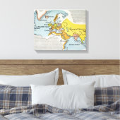 世界地図， c1300. キャンバスプリント (インサイチュ (寝室))