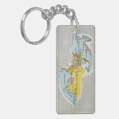 世界地図、c1300. キーホルダー (正面左)