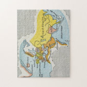 世界地図、c1300. ジグソーパズル (縦)